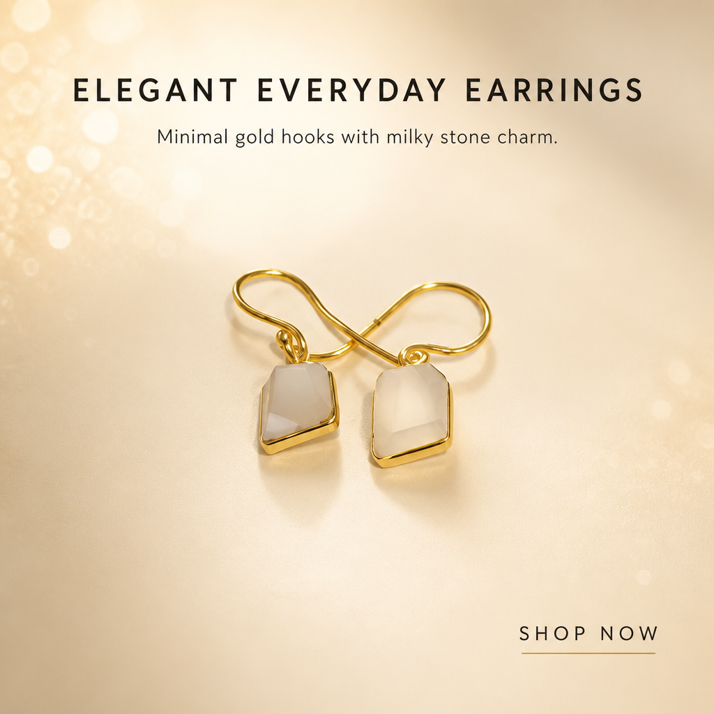 Elegant Moonstone Drop Earrings