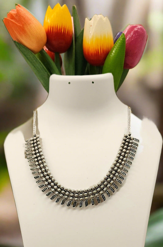 Kolhapuri Charisma: Oxidized Necklace