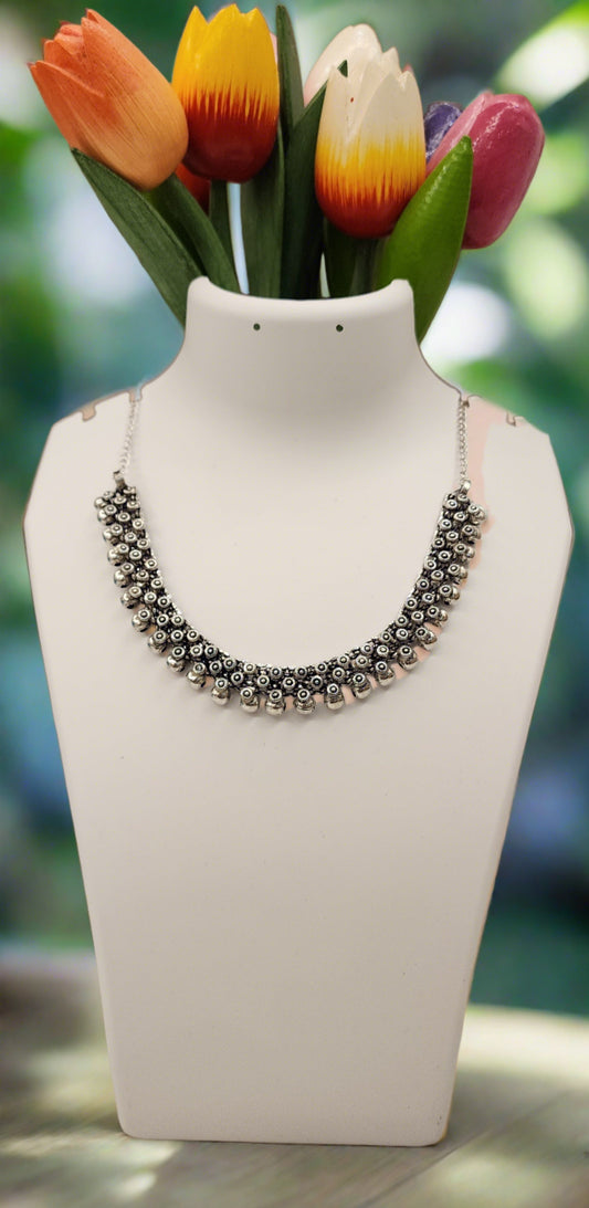Tribal Opulence: Oxidized Kolhapuri Neckpiece