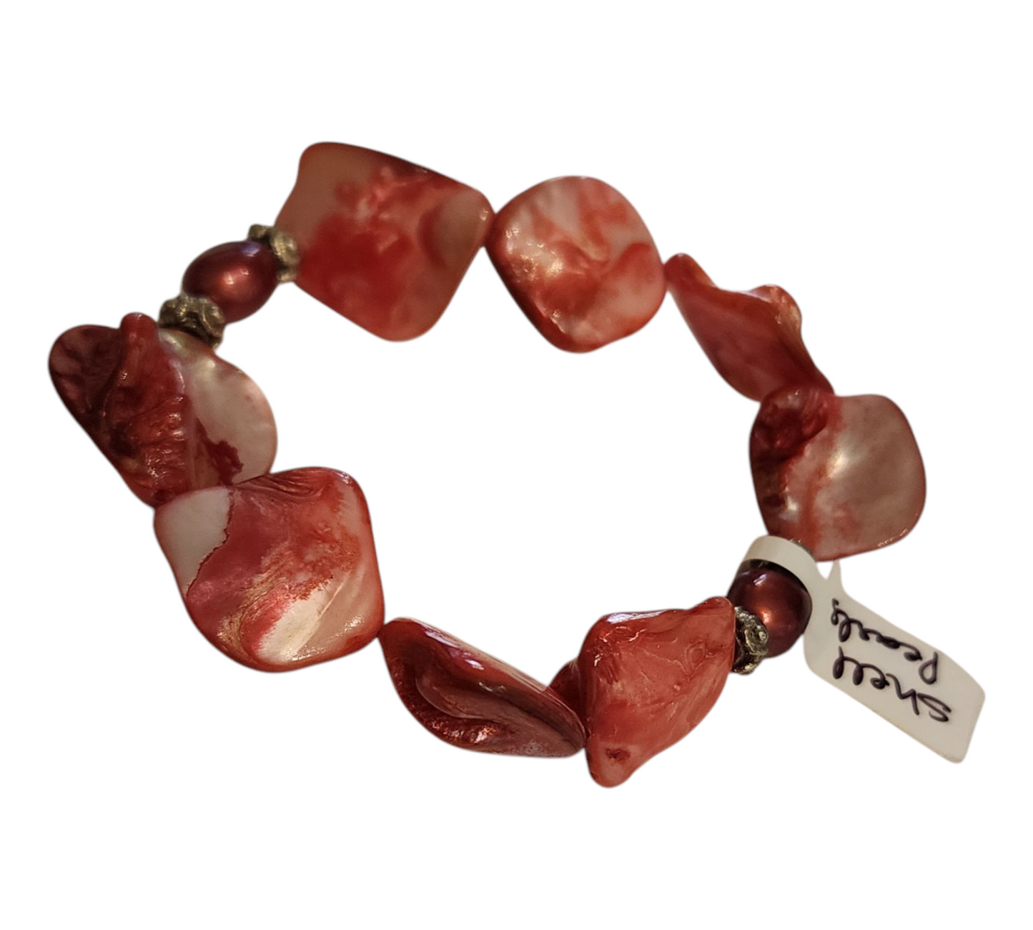 Graceful Shell Pearl Stretch Bracelet