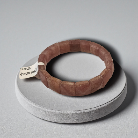 Natural Pink Tourmaline Stretch Bracelet