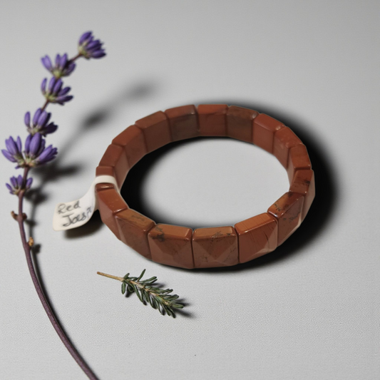 Natural Red Jasper Gemstone Bracelet