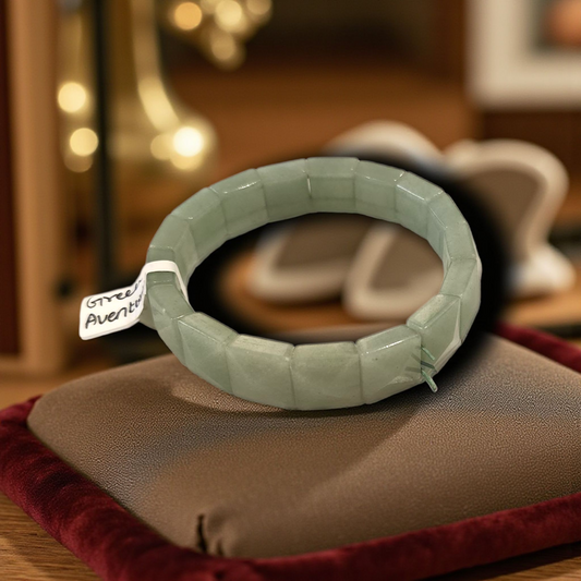 Green Aventurine Gemstone Stretch Bracelet