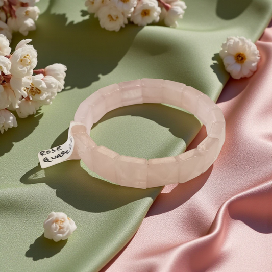Rose Quartz Gemstone Stretch Bracelet
