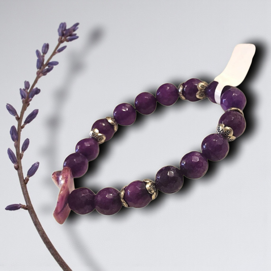 Natural Agate Stretch Bracelet