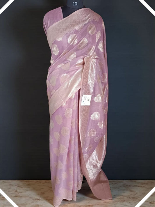 Chanderi Silk Saree with Traditional Design