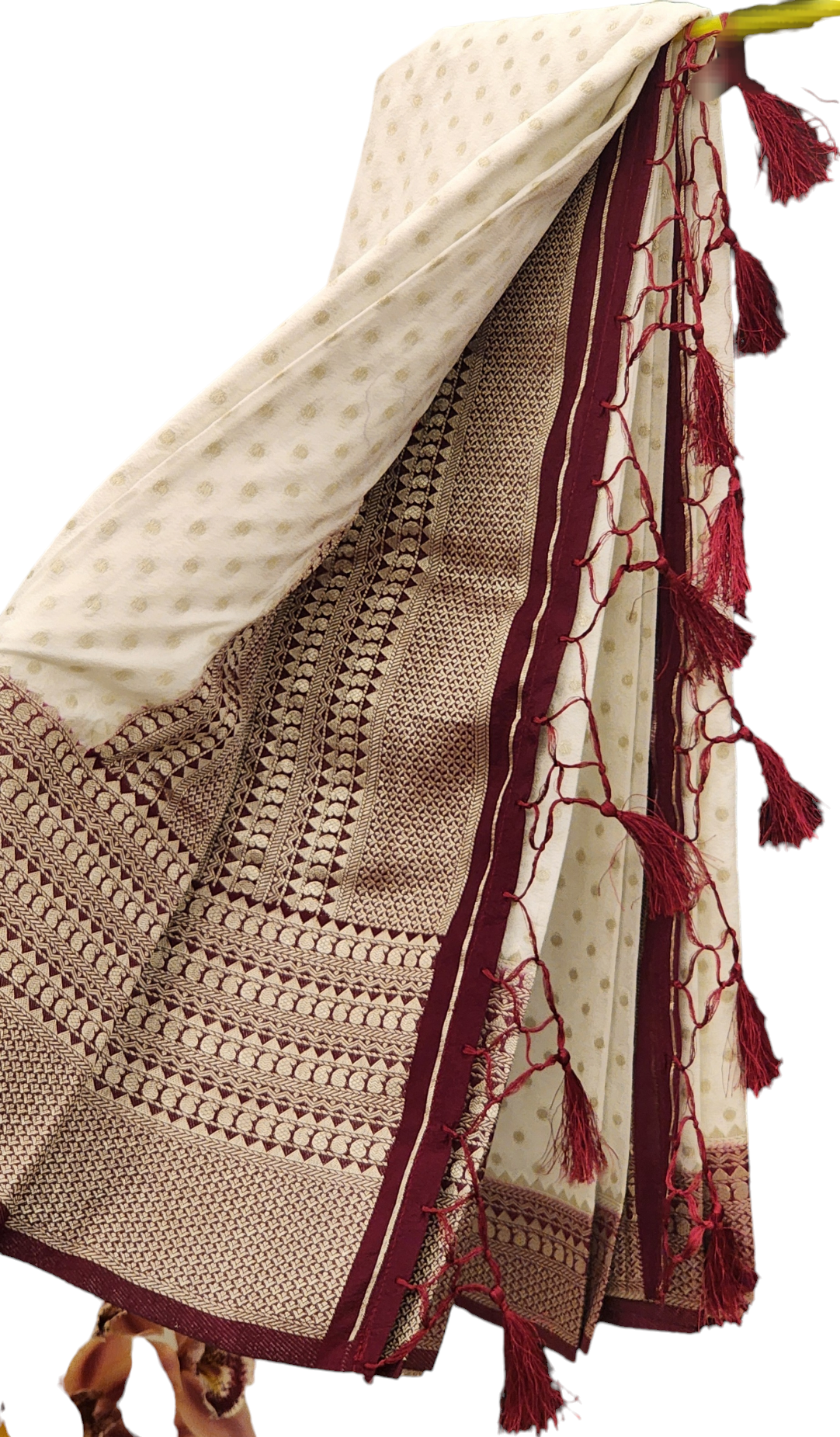 Graceful Threads: Handwoven Pure Georgette Banarasi Saree