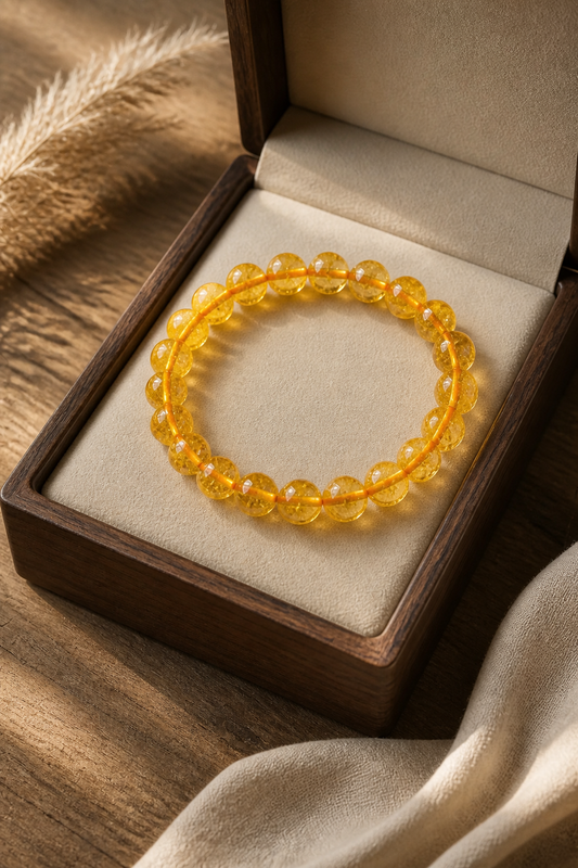 Natural Citrine Stretch Bracelet
