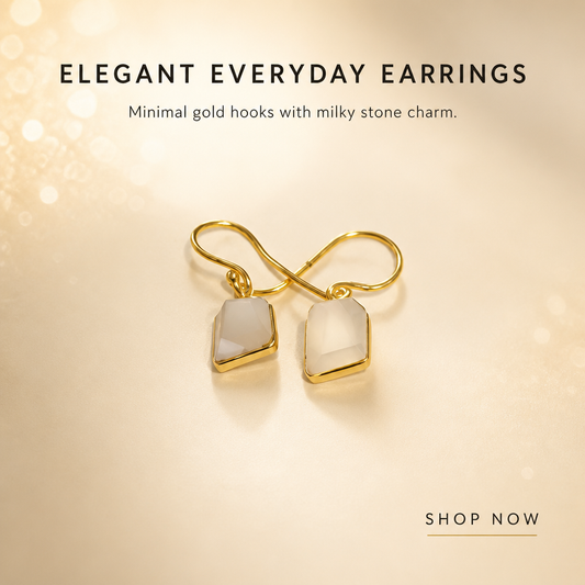Elegant Moonstone Drop Earrings