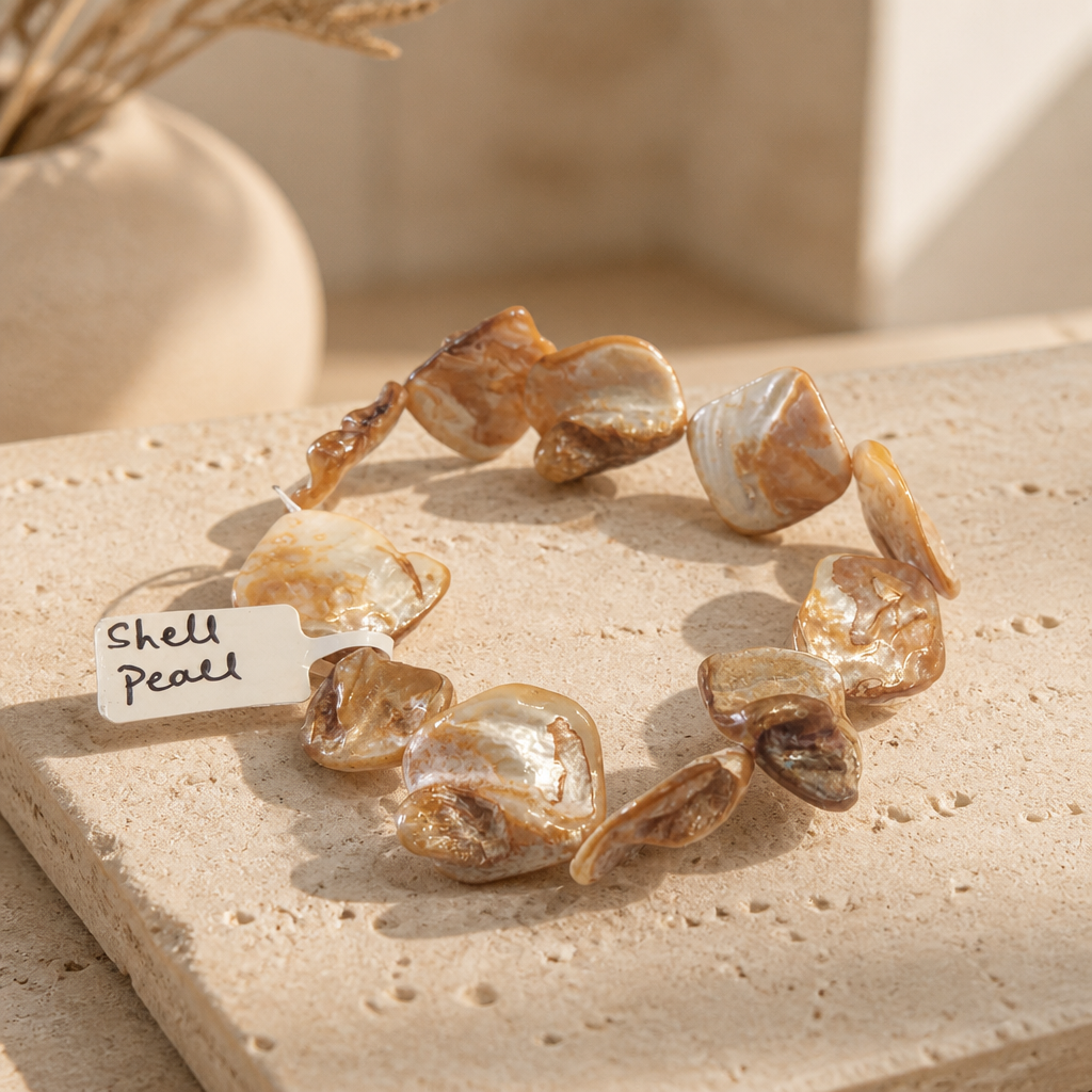 Elegant Shell Pearl Stretch Bracelet