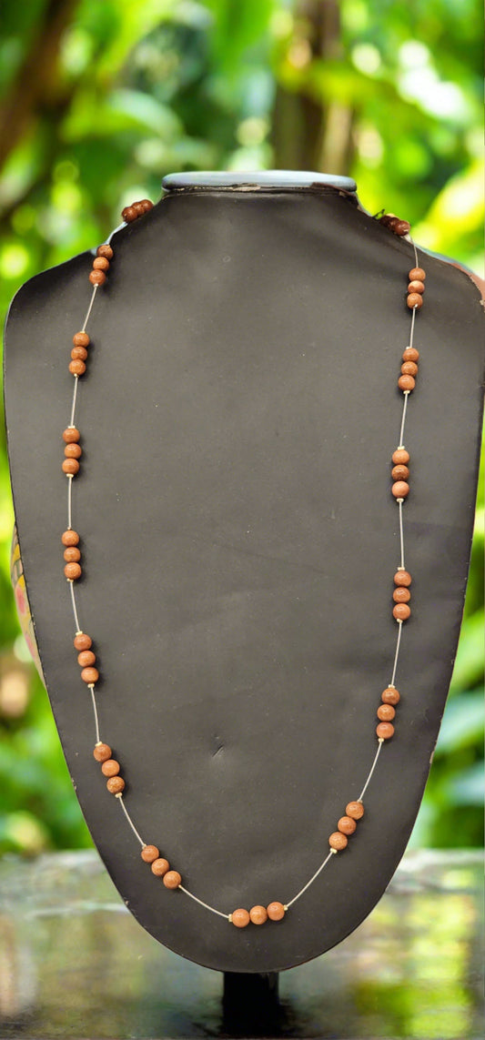 Natural Sandstone Gemstone Floating Necklace (C2)