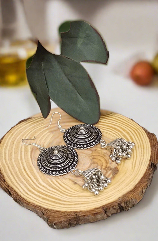 Garden Enchantment: Long Jhumka with Floral Charms