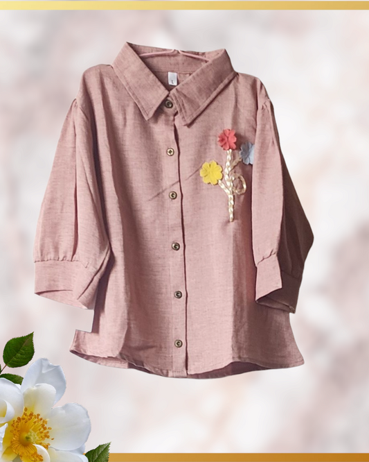 Pastel Petal Charm Cotton Crop Top