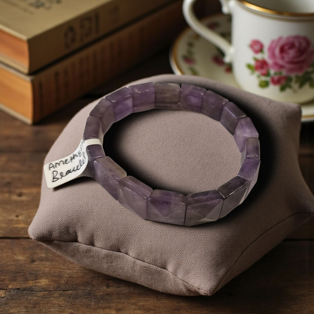 Regal Amethyst Stretch Bracelet