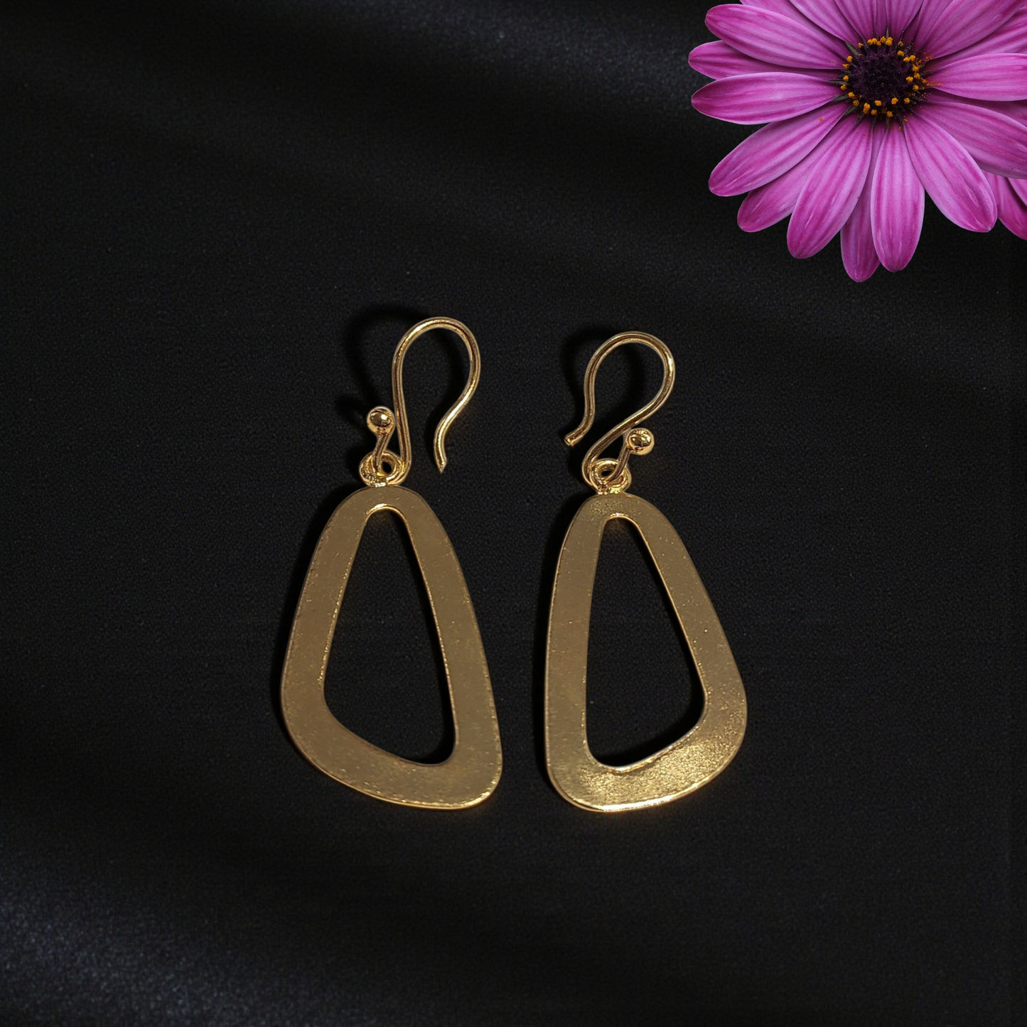 Boho Luxe Geometric Frame Drop Earrings