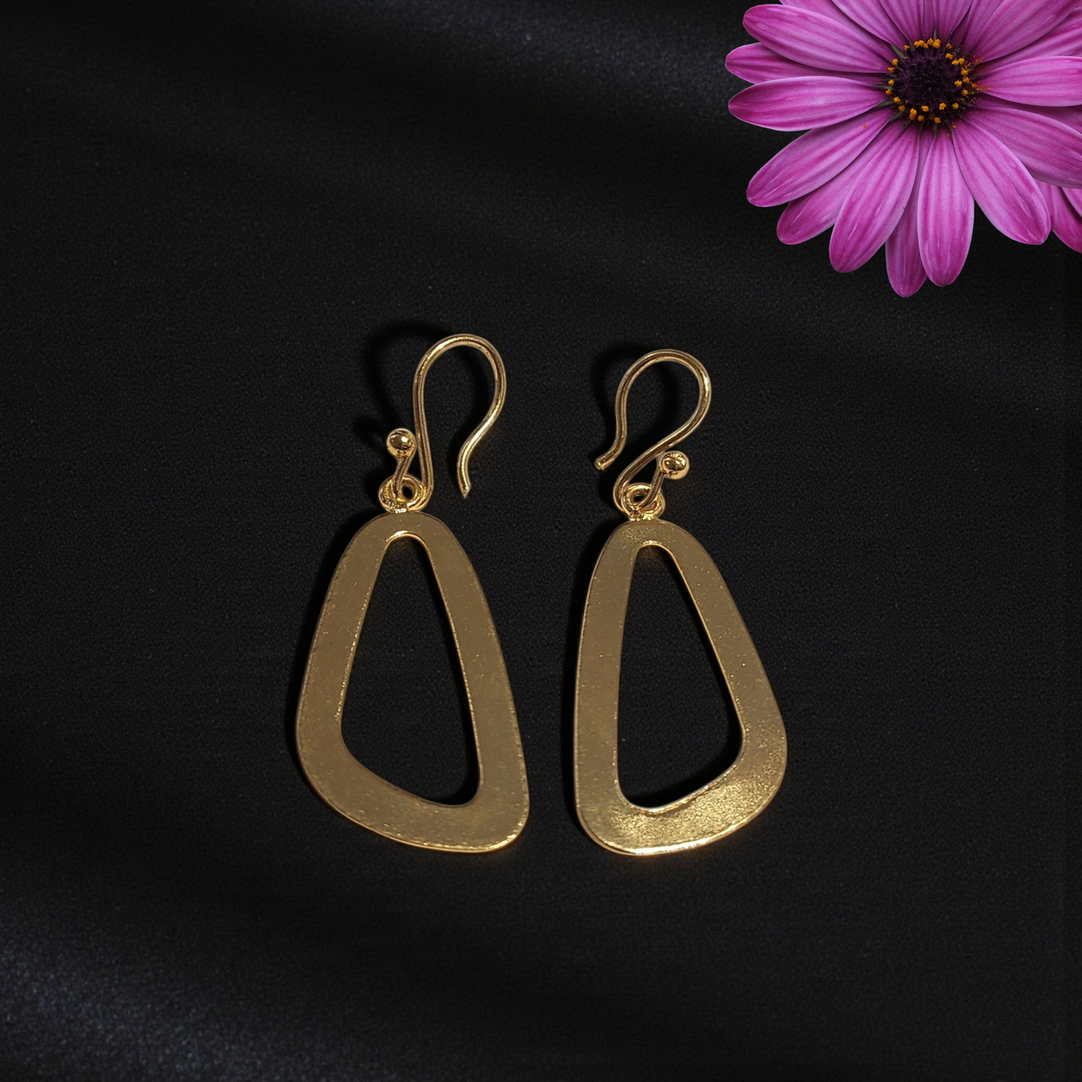Boho Luxe Geometric Frame Drop Earrings