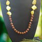Long Natural Sandstone and Freshwater Shell Pearl Necklace
