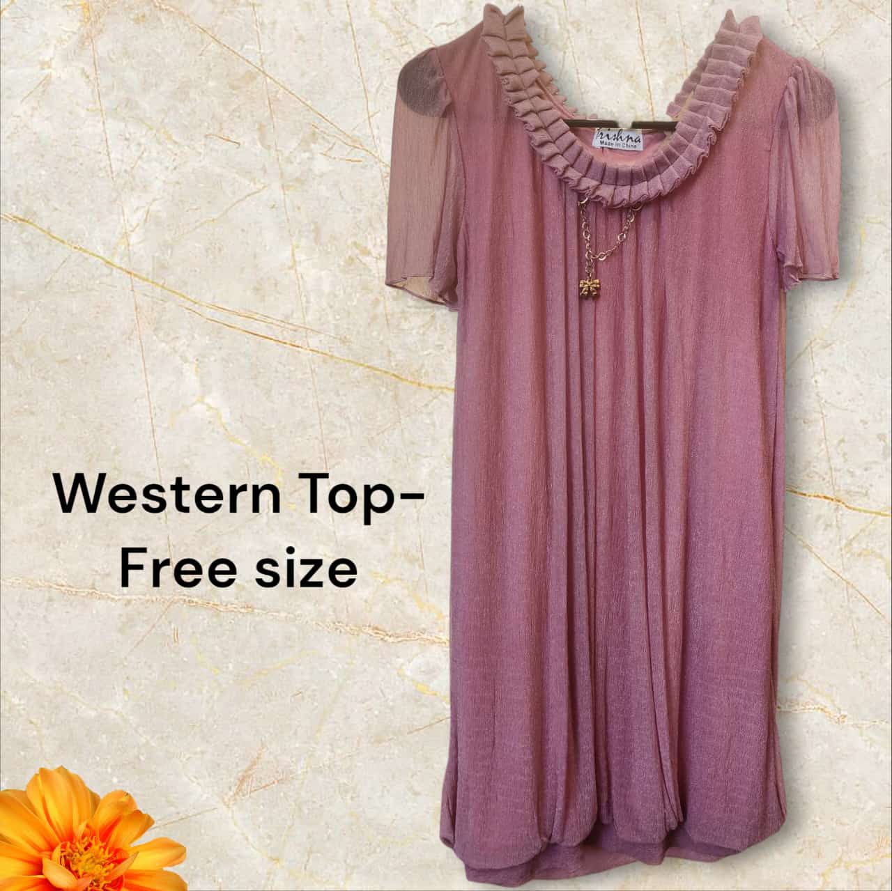 Trendy Ruffled Collar A-Line Top