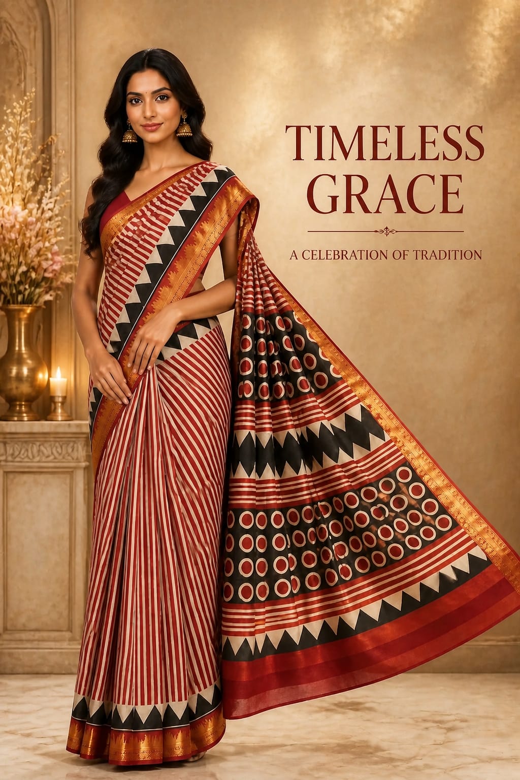 Semi Silk with Printed Cotton Saree