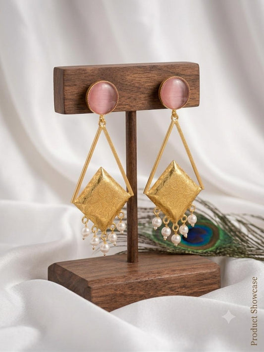 Amrapalli Style Designer Earrings - Pink