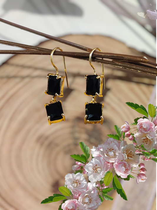 Luxury Spark Square Stone Earrings