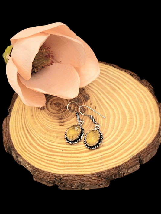 Golden Glow: Natural Yellow Citrine Earrings