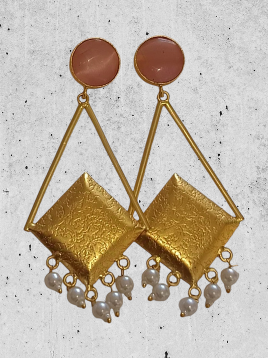 Amrapalli Style Designer Earrings - Pink