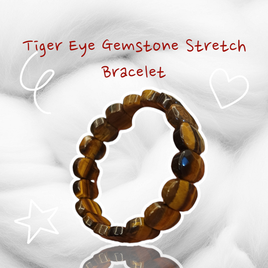 Tiger-Eye Gemstone Stretch Bracelet