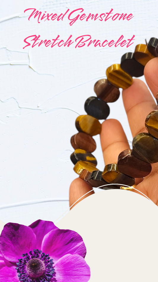 Mixed Gemstone Stretch Bracelet