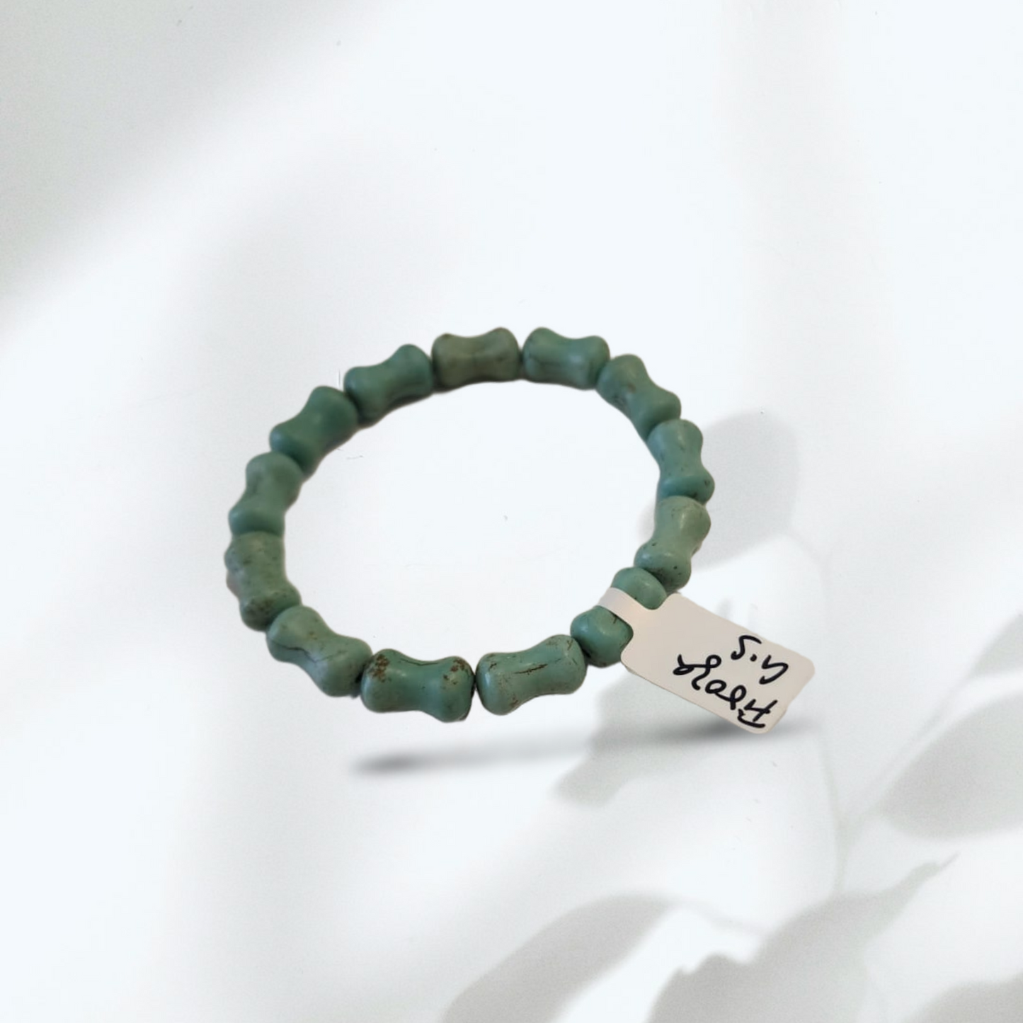 Tibetan Firoza Tumbled Beads Stretch Bracelet