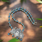 Druzy Agate Necklace with Krishna Pendant